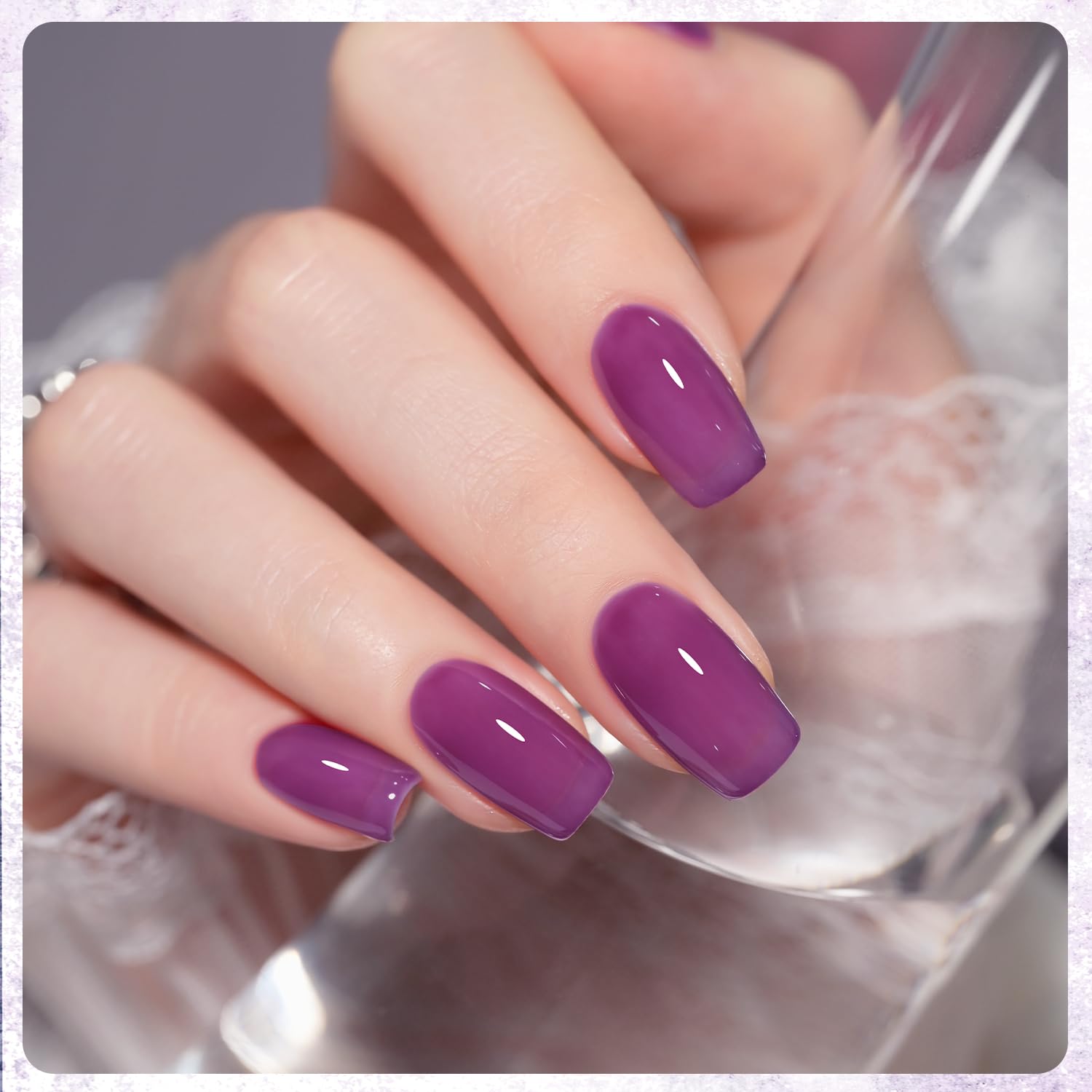 Foto 4 pulgar | Set De Esmaltes De Uñas Gaoy Jelly Purple Gel 6 Colores, 6,5 Ml - Venta Internacional.