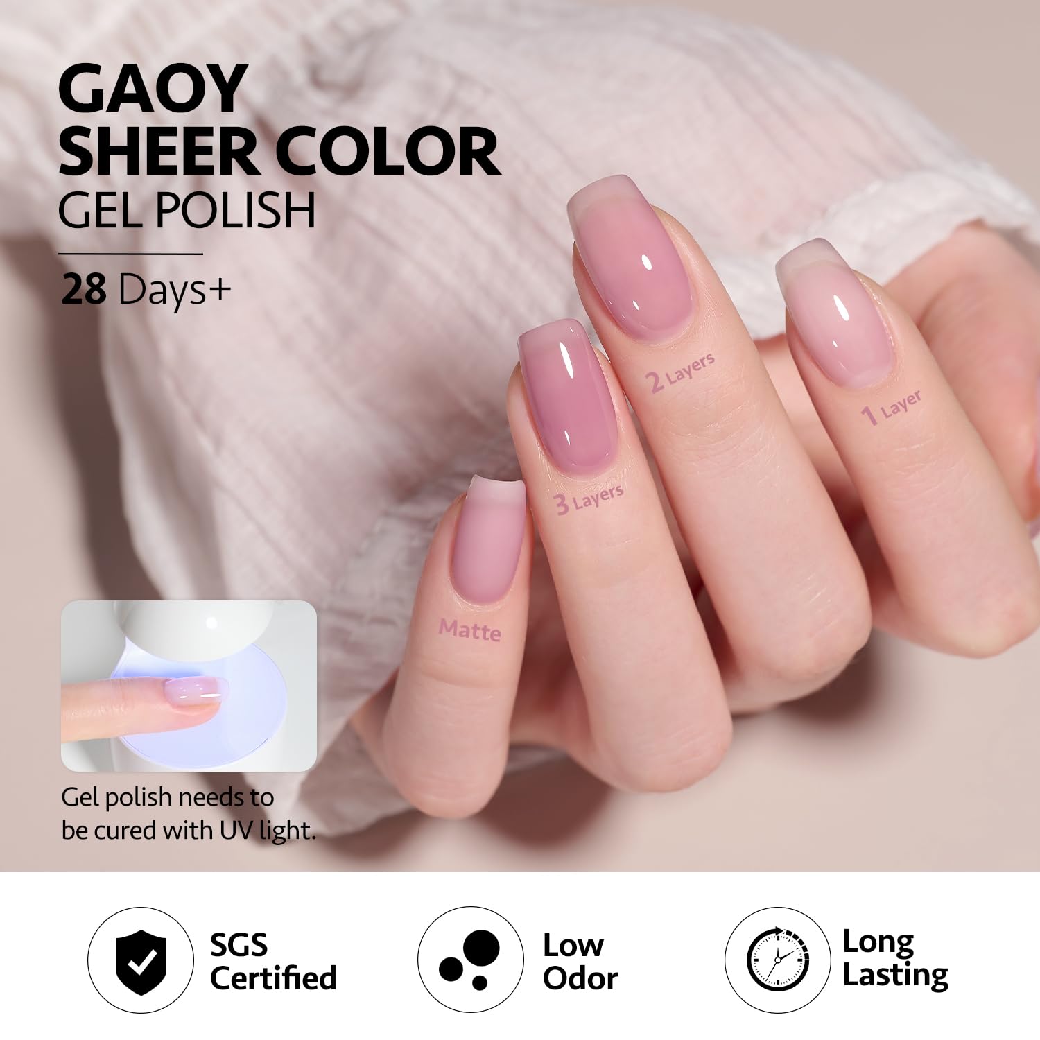 Foto 6 pulgar | Set De Esmaltes De Uñas Gaoy Jelly Purple Gel 6 Colores, 6,5 Ml - Venta Internacional.