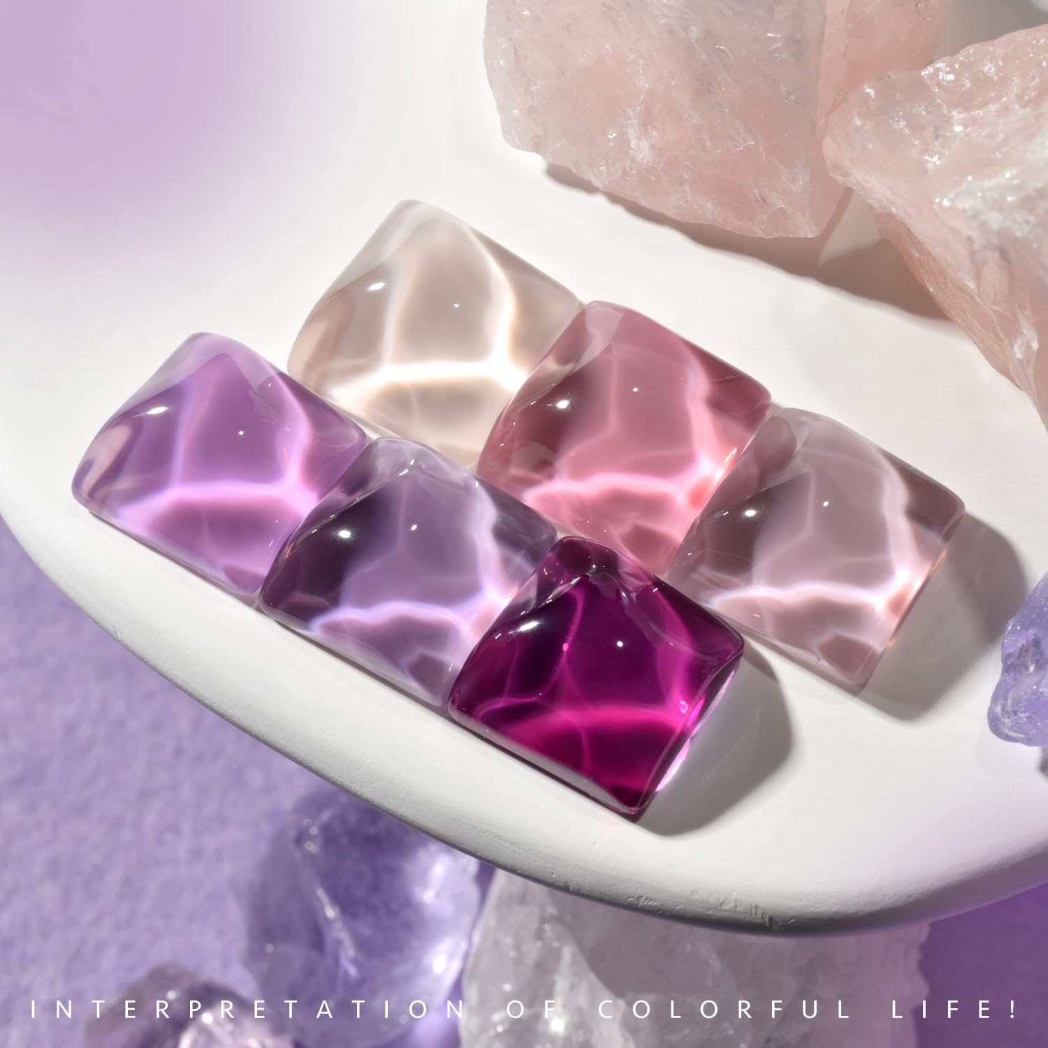 Foto 7 pulgar | Set De Esmaltes De Uñas Gaoy Jelly Purple Gel 6 Colores, 6,5 Ml - Venta Internacional.