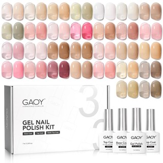 Foto 1 | Kit De Esmaltes De Uñas Gaoy Jelly Gel Sheer Pink, 33 Unidades Con Capa Superior - Venta Internacional.