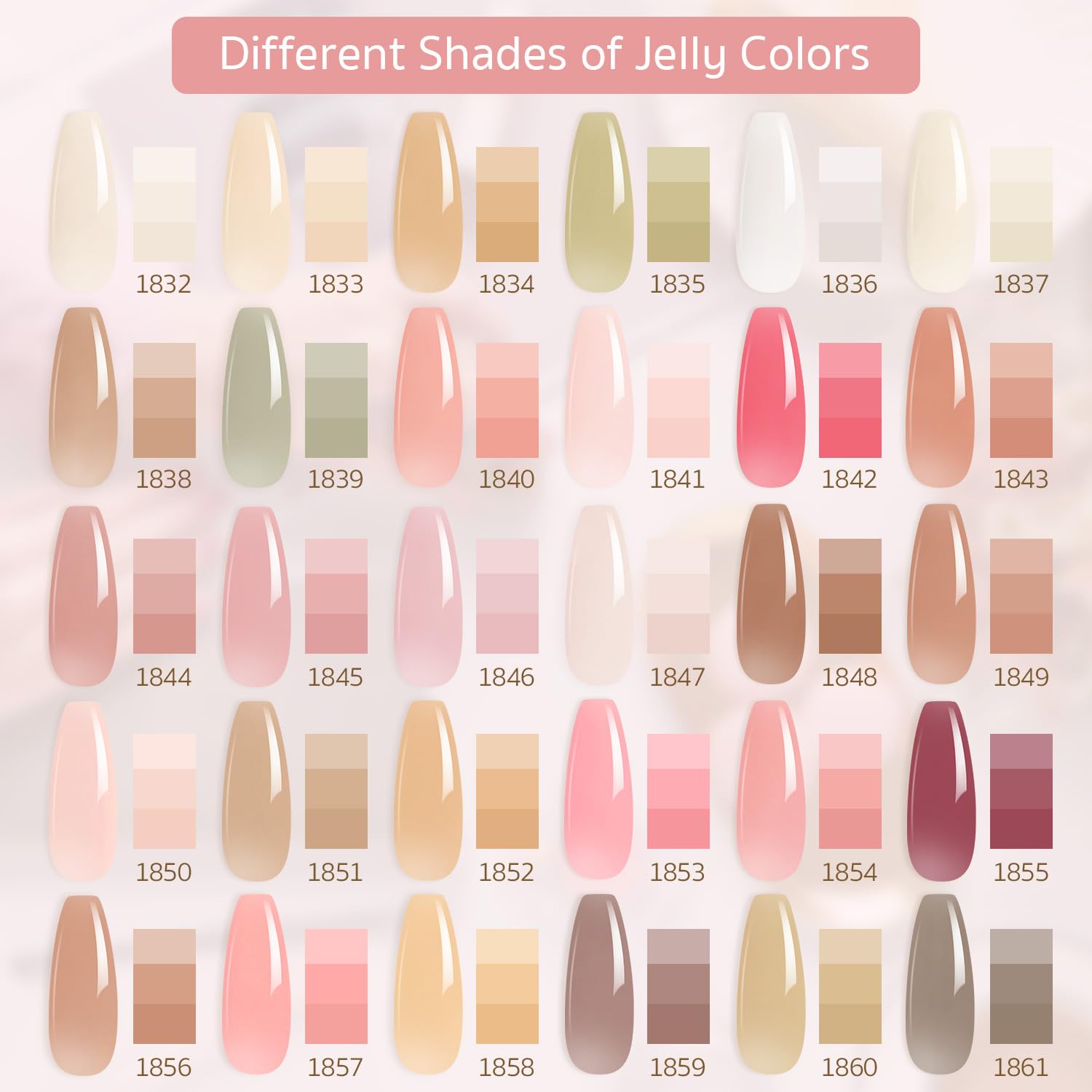 Foto 3 pulgar | Kit De Esmaltes De Uñas Gaoy Jelly Gel Sheer Pink, 33 Unidades Con Capa Superior - Venta Internacional.