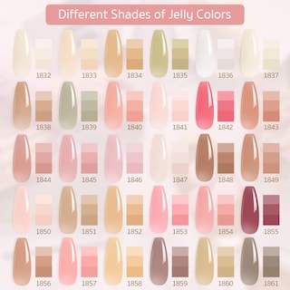 Foto 2 | Kit De Esmaltes De Uñas Gaoy Jelly Gel Sheer Pink, 33 Unidades Con Capa Superior - Venta Internacional.
