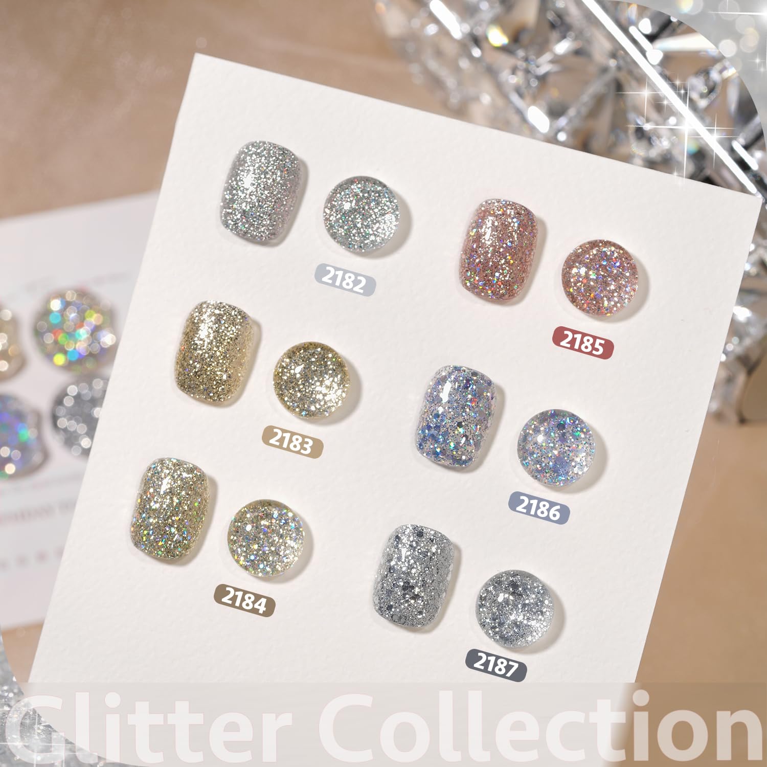Foto 7 pulgar | Set De Esmaltes De Uñas Gaoy Reflective Glitter, 6 Colores, 6,5 Ml, Soak Off - Venta Internacional.