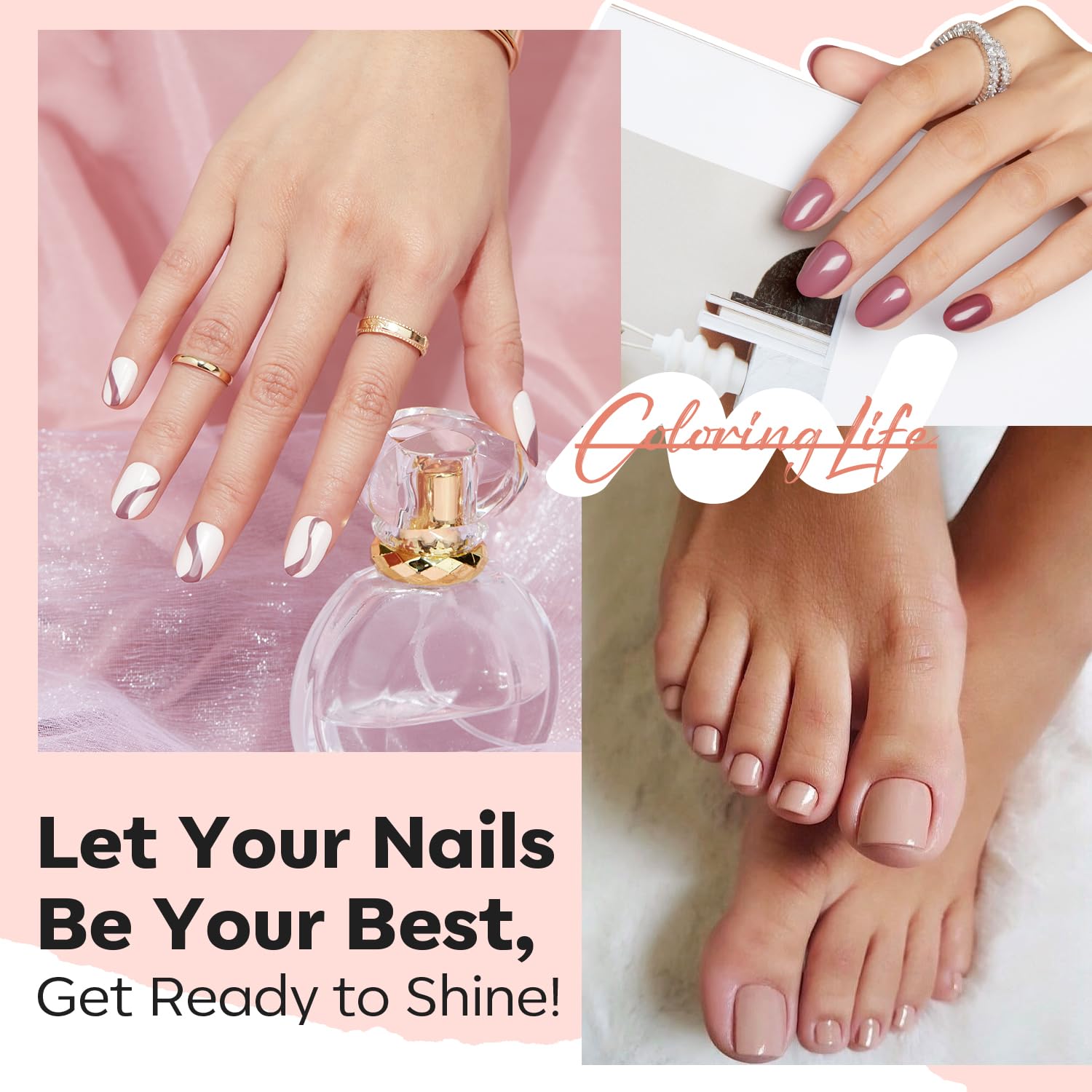 Foto 4 | Set De Esmaltes De Uñas Modelones, 6 Colores, Nude, Rosa Y Marrón, Para Mujer - Venta Internacional.