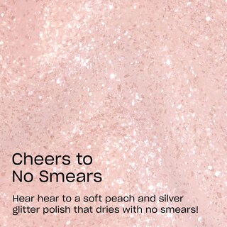 Foto 3 | Esmalte De Uñas Opi Rapidry Cheers To No Smears Soft Peach Glitter - Venta Internacional.
