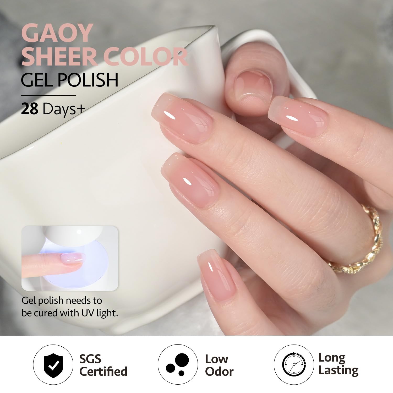 Foto 6 pulgar | Set De Esmaltes De Uñas Gaoy Jelly Nude Gel, 6 Colores, 7,3 Ml, Luz Uv - Venta Internacional.