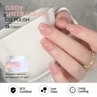 Foto 5 | Set De Esmaltes De Uñas Gaoy Jelly Nude Gel, 6 Colores, 7,3 Ml, Luz Uv - Venta Internacional.