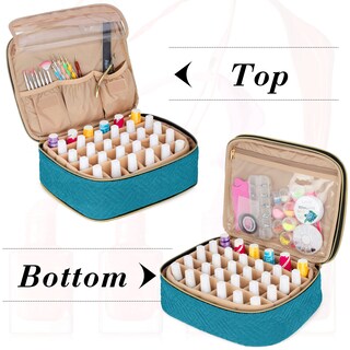 Foto 2 | Organizador De Esmaltes De Uñas Luxja Desmontable De 2 Capas, Color Verde Azulado - Venta Internacional.