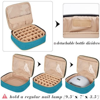 Foto 3 | Organizador De Esmaltes De Uñas Luxja Desmontable De 2 Capas, Color Verde Azulado - Venta Internacional.