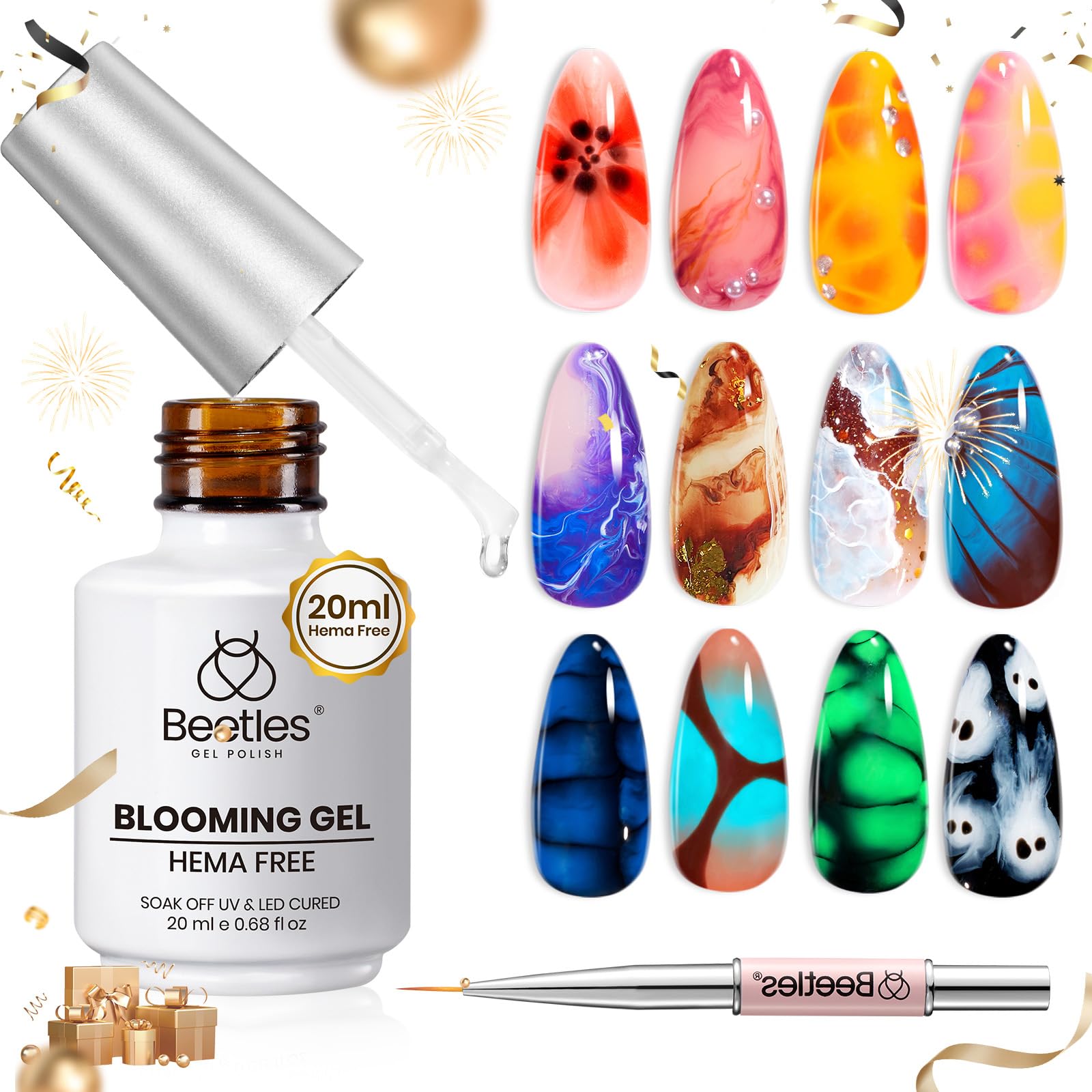 Esmalte En Gel Con Forma De Escarabajos Para Uñas, 20 Ml, Sin Hematones, Transparente, Uv Y Led - Venta Internacional.