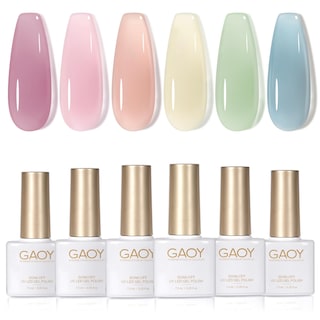 Foto 1 | Set De Esmaltes De Uñas Gaoy Jelly Blue Summer Gel 6 Colores, 7,3 Ml - Venta Internacional.