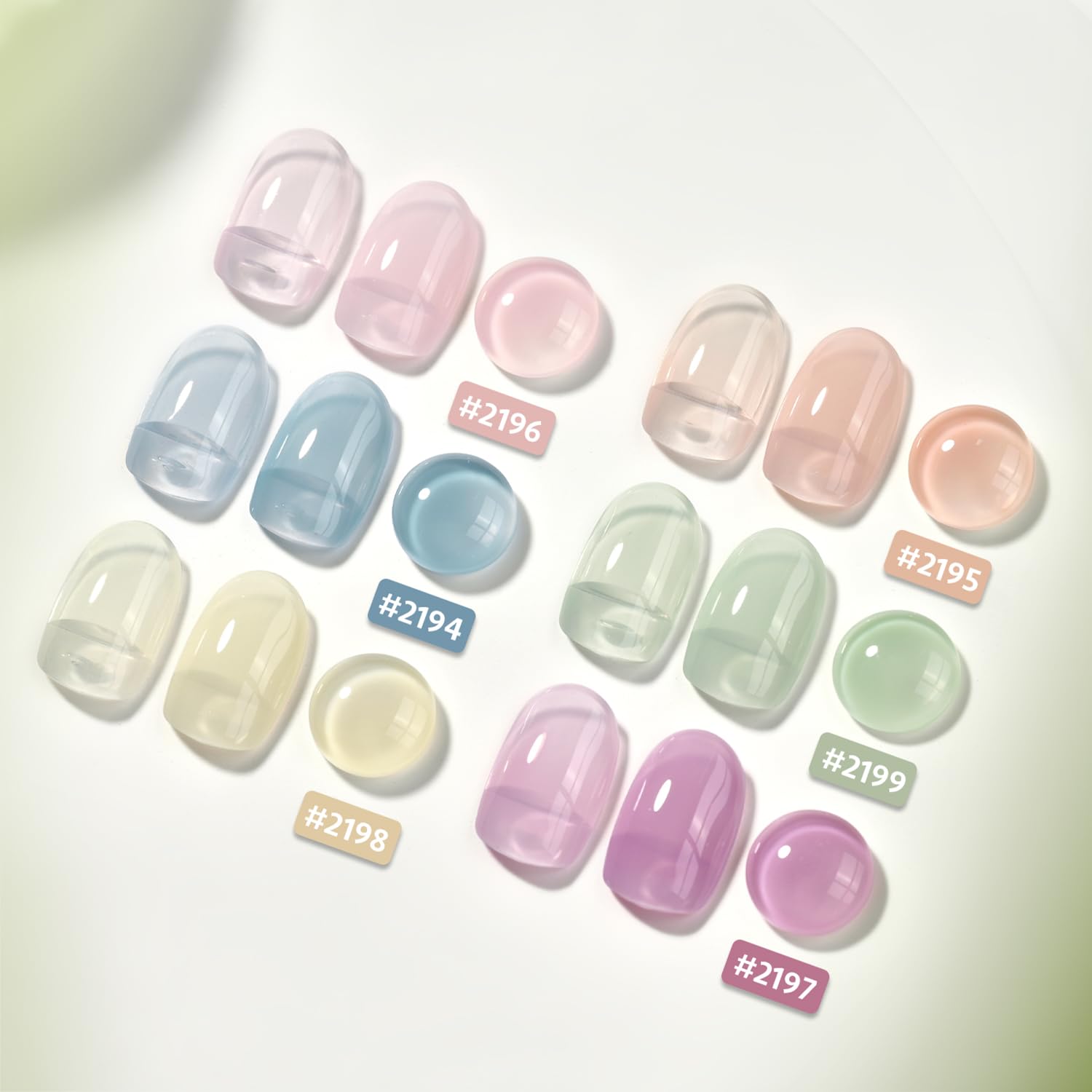 Foto 3 pulgar | Set De Esmaltes De Uñas Gaoy Jelly Blue Summer Gel 6 Colores, 7,3 Ml - Venta Internacional.