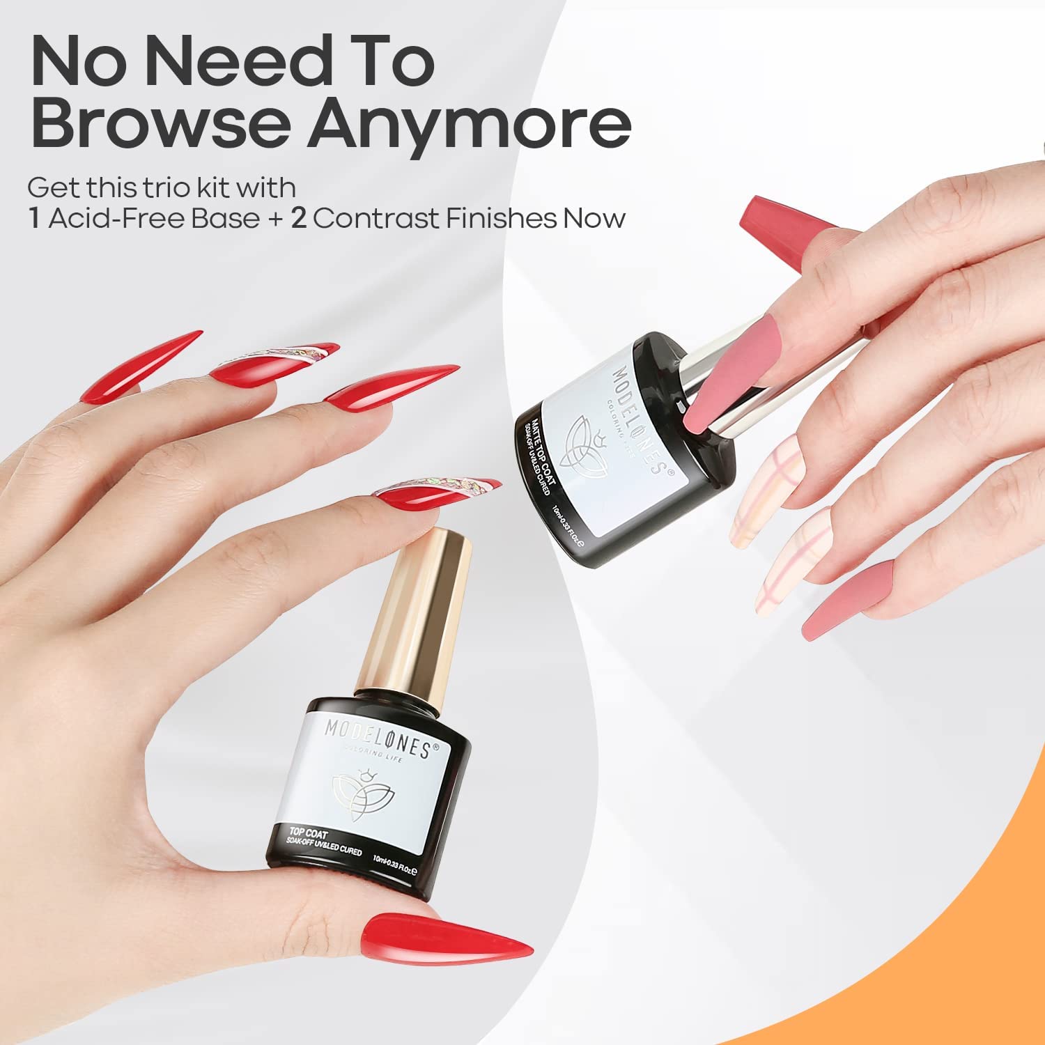 Foto 6 | Capa Base En Gel Para Esmalte De Uñas En Gel Modelones 10 Ml X3 - Venta Internacional.