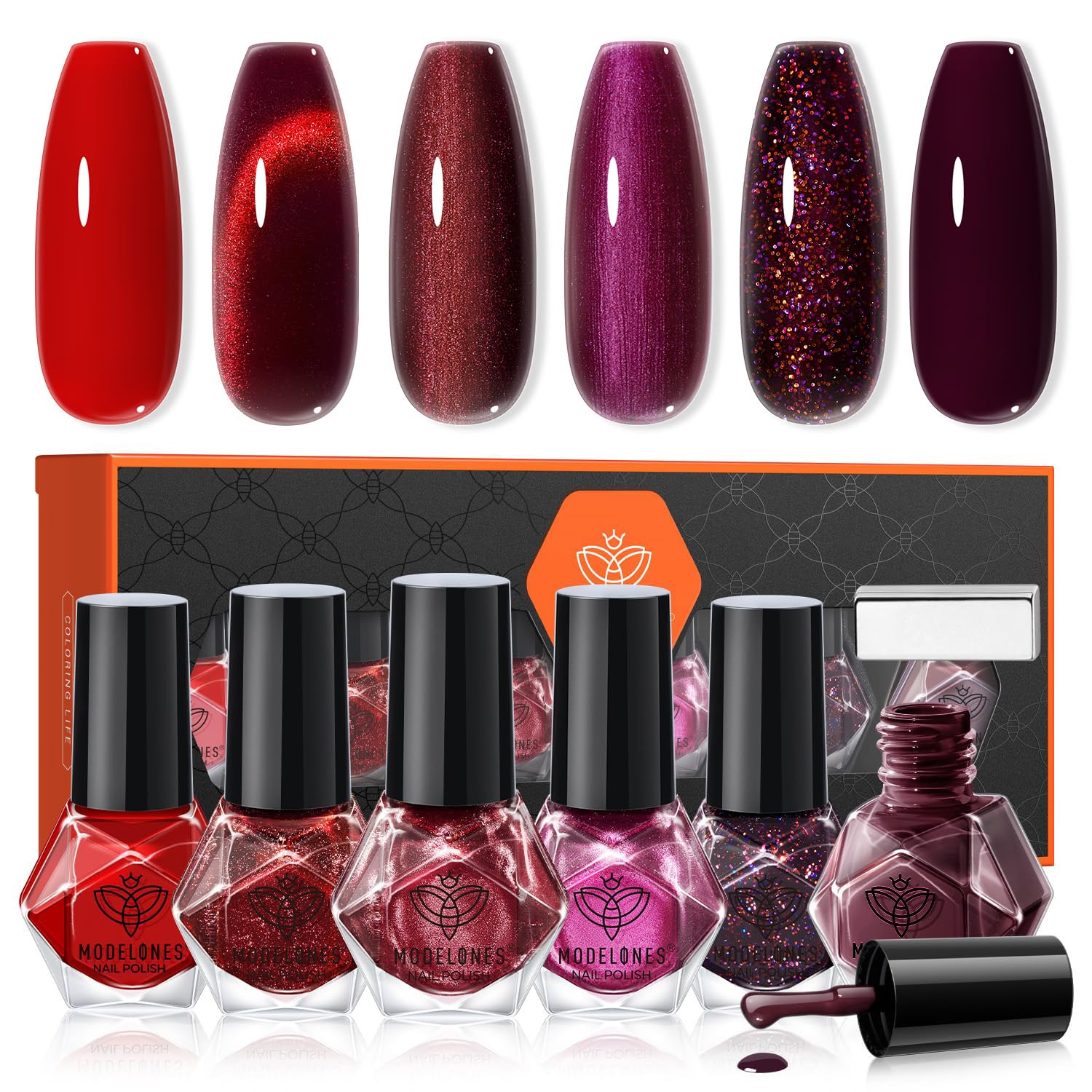 Set De Esmaltes De Uñas Modelones Christmas 6 Colores Para Mujer - Venta Internacional.
