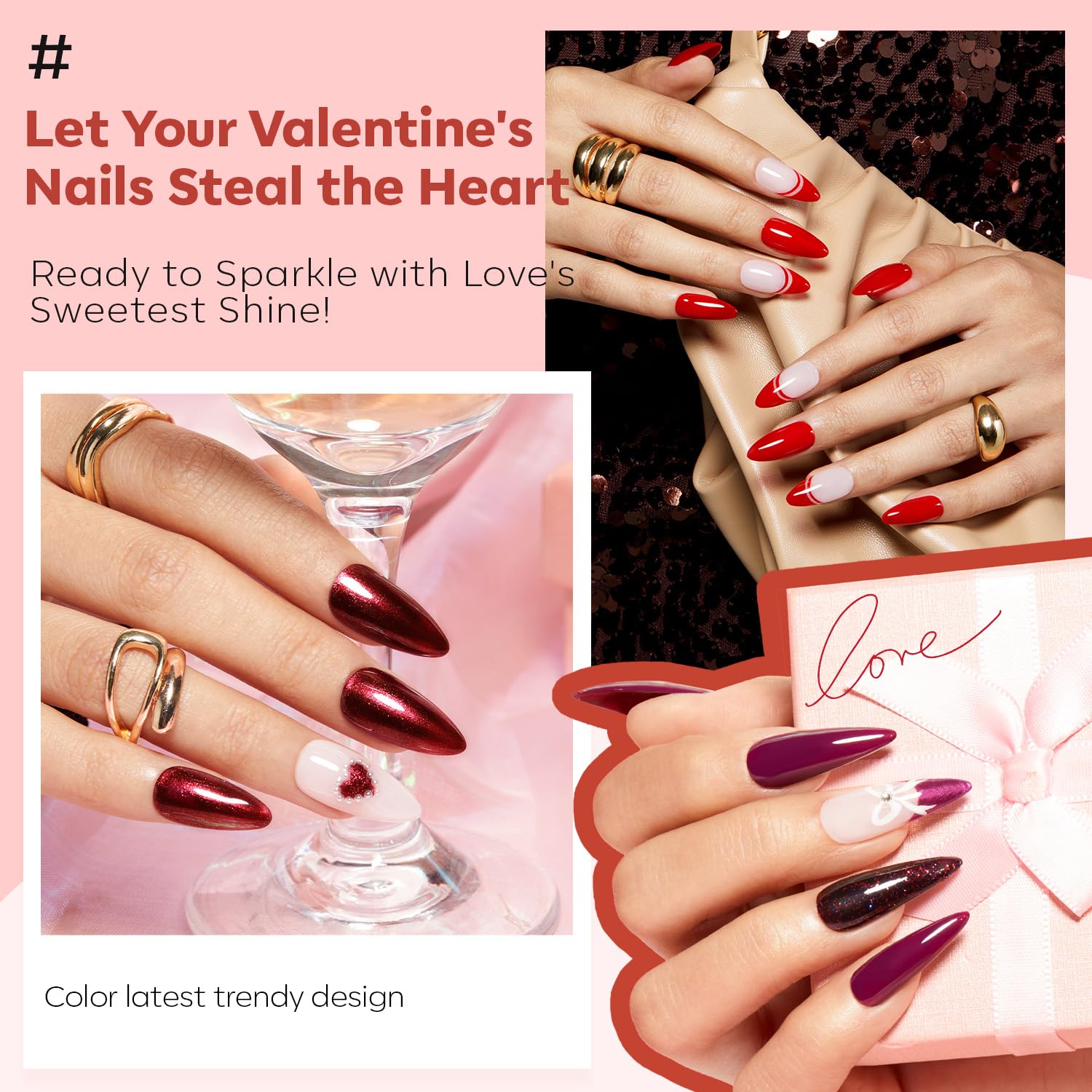 Foto 4 | Set De Esmaltes De Uñas Modelones Christmas 6 Colores Para Mujer - Venta Internacional.