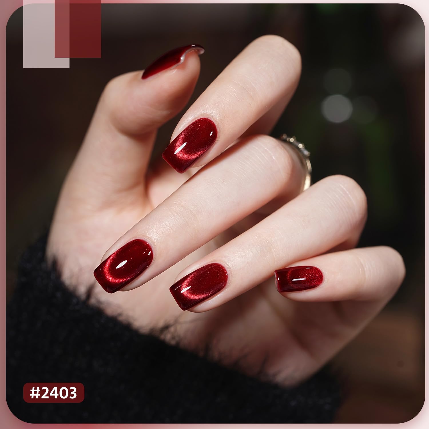 Foto 3 pulgar | Juego De Esmaltes De Uñas Gaoy Jelly Red Glitter Cat Eye Gel Con Imán - Venta Internacional.