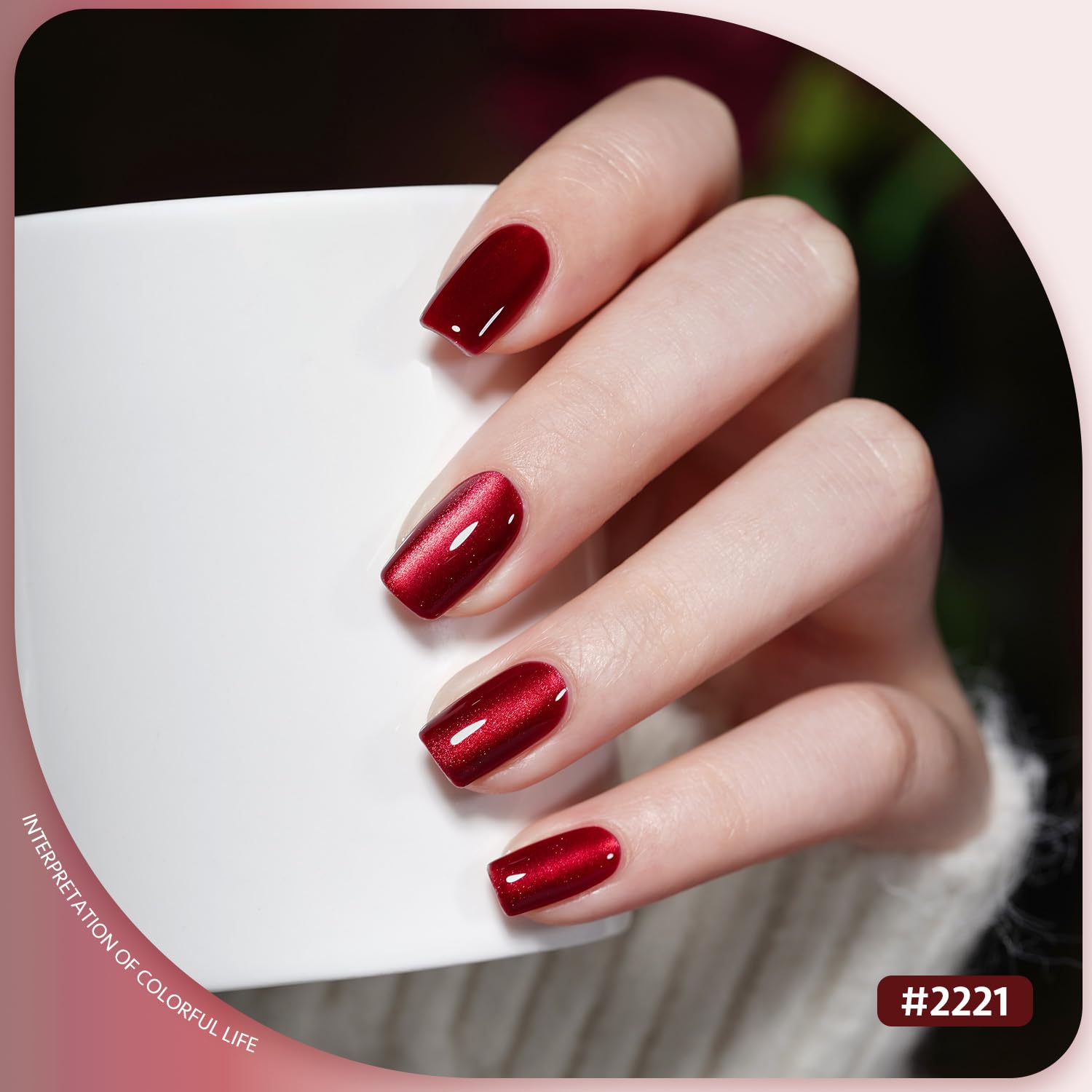 Foto 4 pulgar | Juego De Esmaltes De Uñas Gaoy Jelly Red Glitter Cat Eye Gel Con Imán - Venta Internacional.