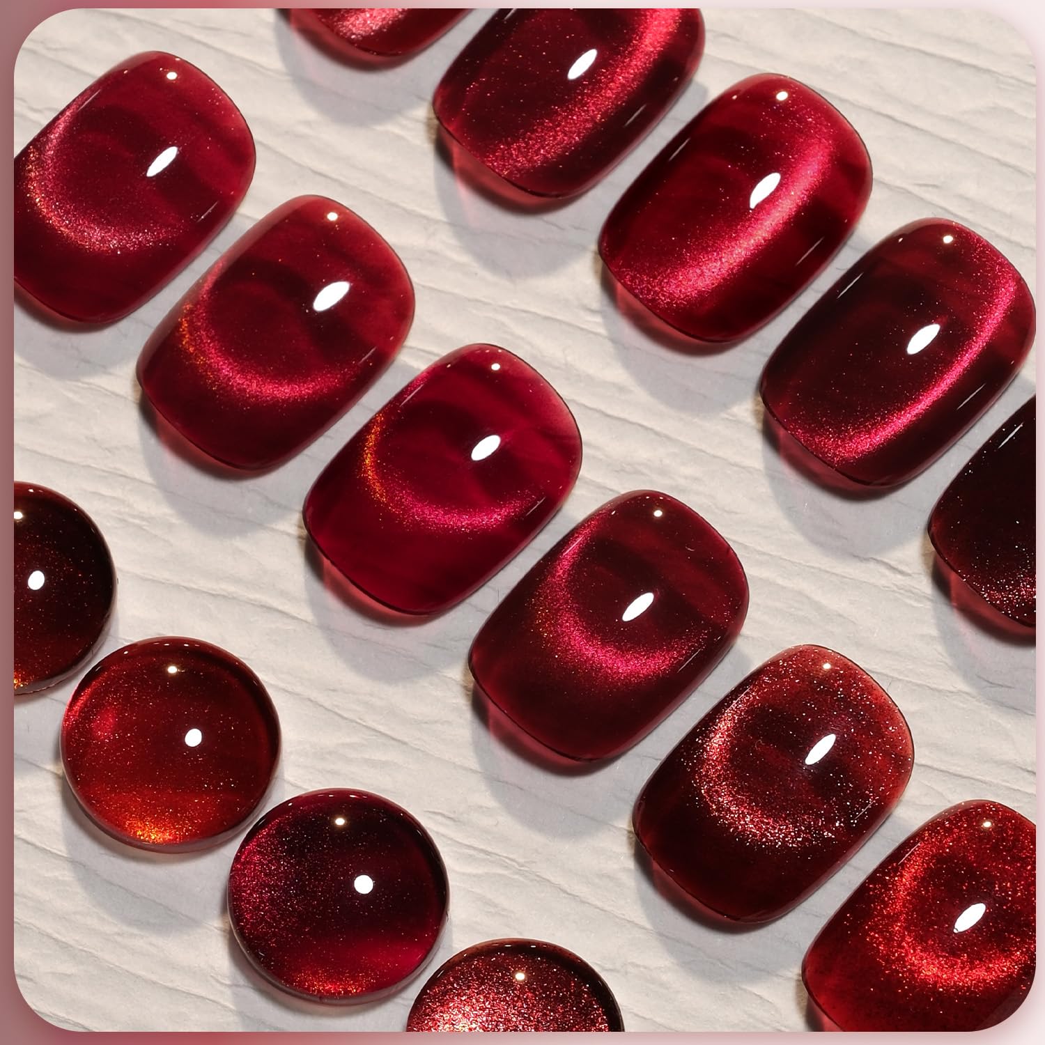 Foto 5 pulgar | Juego De Esmaltes De Uñas Gaoy Jelly Red Glitter Cat Eye Gel Con Imán - Venta Internacional.