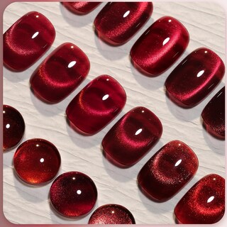 Foto 4 | Juego De Esmaltes De Uñas Gaoy Jelly Red Glitter Cat Eye Gel Con Imán - Venta Internacional.