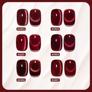 Foto 6 | Juego De Esmaltes De Uñas Gaoy Jelly Red Glitter Cat Eye Gel Con Imán - Venta Internacional.