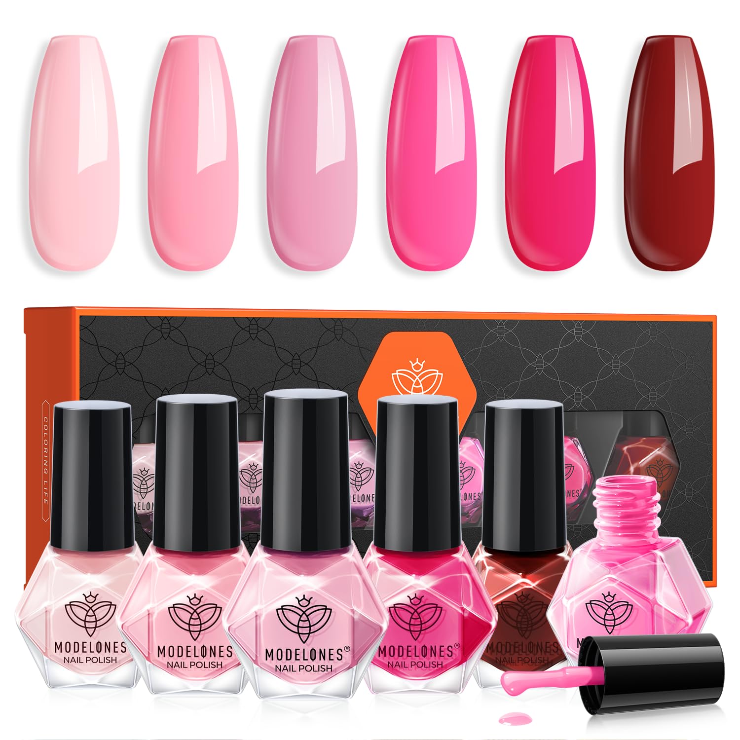 Set De Esmaltes De Uñas Modelones, 6 Colores, Caja De Regalo De Primavera De 2025 - Venta Internacional.