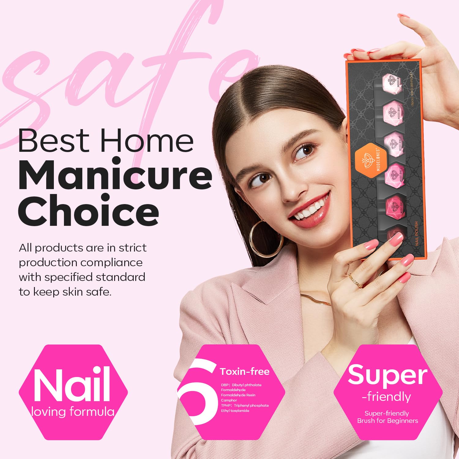Foto 6 | Set De Esmaltes De Uñas Modelones, 6 Colores, Caja De Regalo De Primavera De 2025 - Venta Internacional.