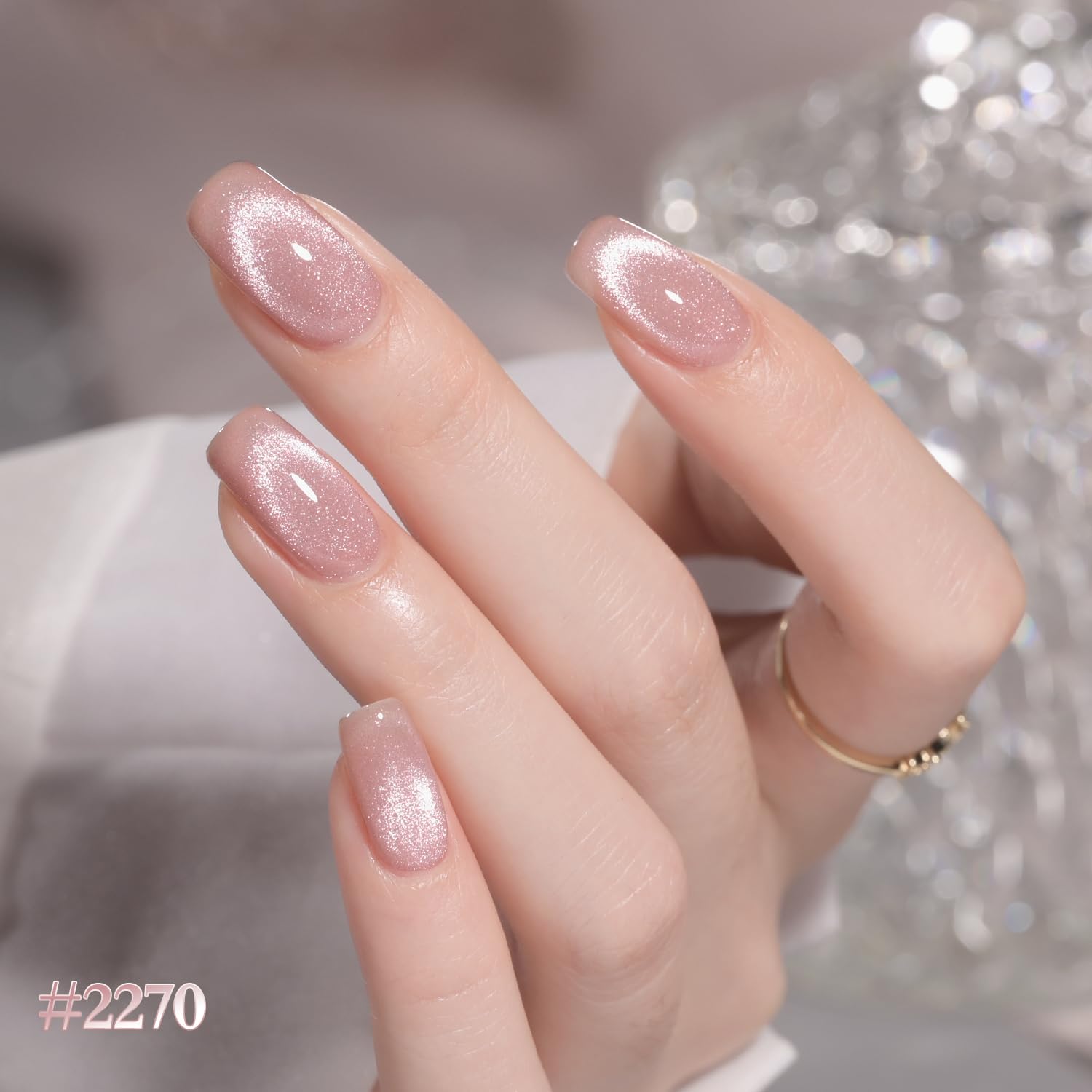 Foto 4 pulgar | Set De Esmaltes De Uñas Gaoy Glitter Purple Cat Eye Con Imán, 7,3 Ml X6 - Venta Internacional.