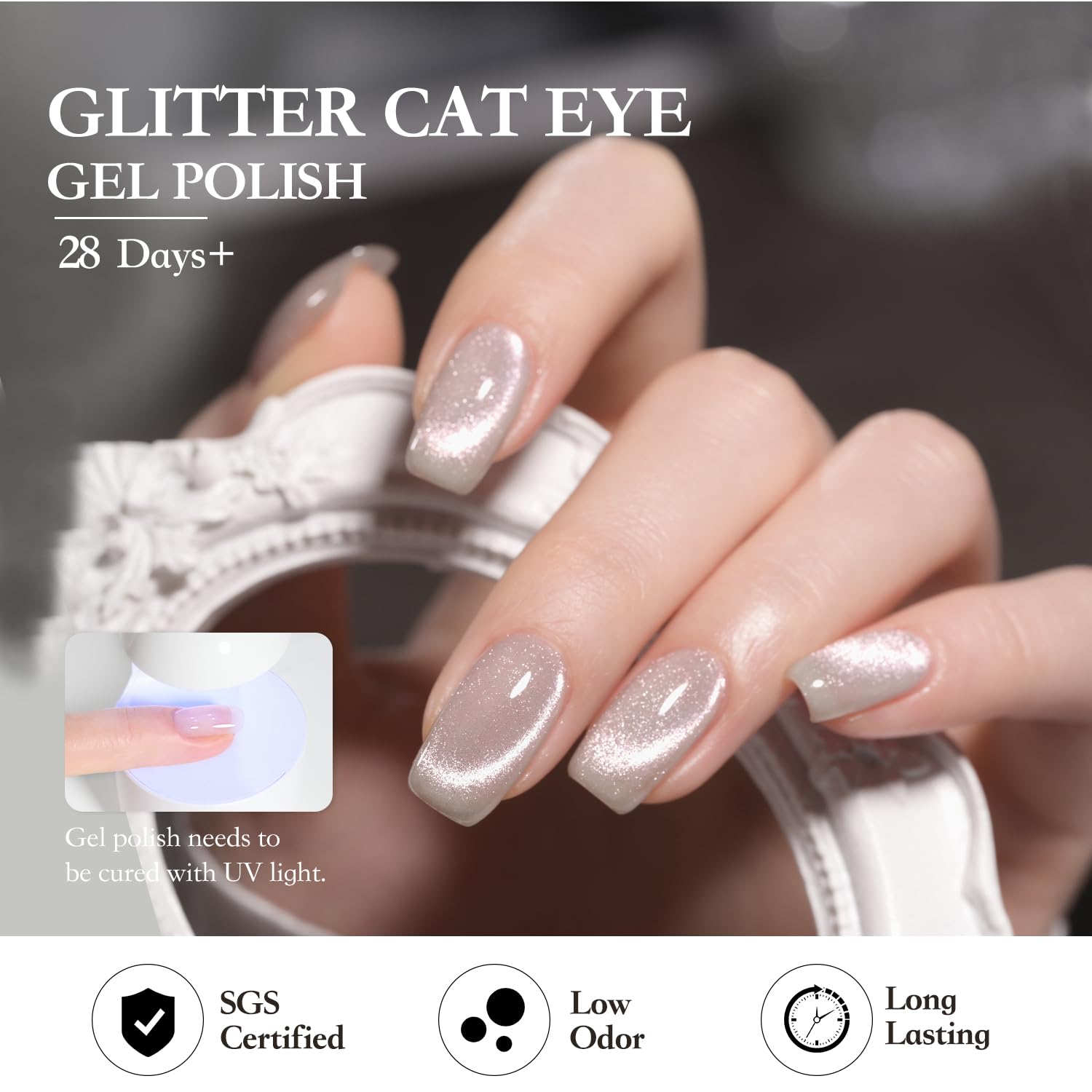 Foto 6 pulgar | Set De Esmaltes De Uñas Gaoy Glitter Purple Cat Eye Con Imán, 7,3 Ml X6 - Venta Internacional.