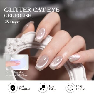 Foto 5 | Set De Esmaltes De Uñas Gaoy Glitter Purple Cat Eye Con Imán, 7,3 Ml X6 - Venta Internacional.
