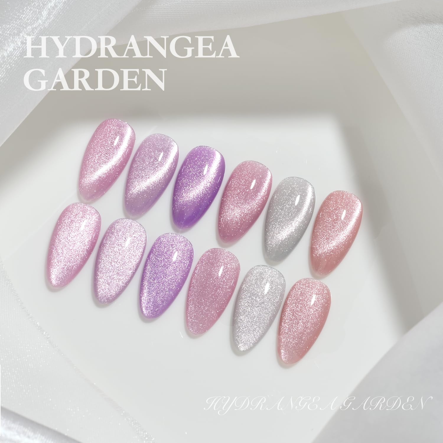 Foto 7 pulgar | Set De Esmaltes De Uñas Gaoy Glitter Purple Cat Eye Con Imán, 7,3 Ml X6 - Venta Internacional.