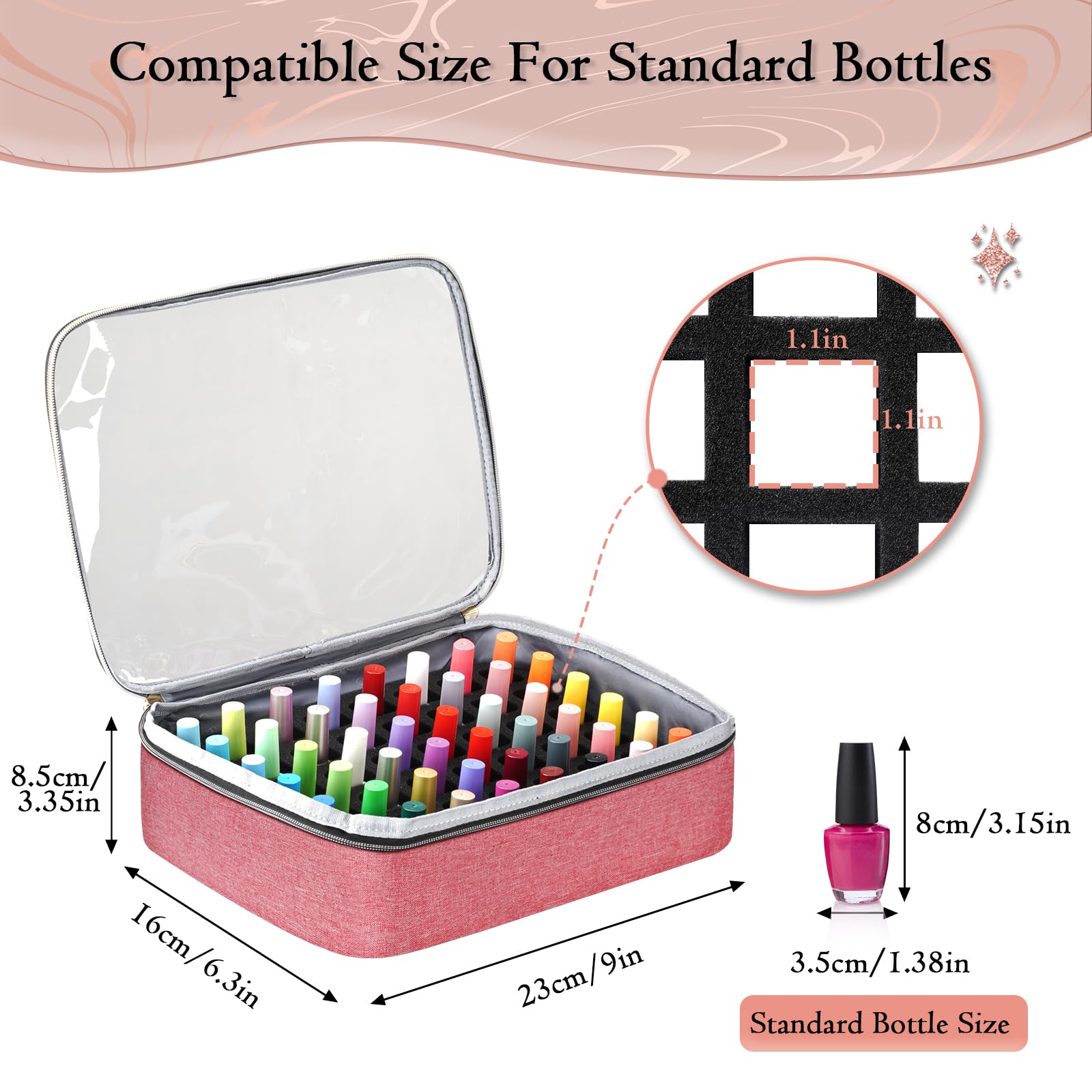Foto 3 | Estuche Organizador De Esmaltes De Uñas Yorepek Para Más De 96 A 100 Botellas - Venta Internacional.