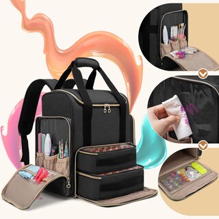 Foto 4 | Mochila Organizadora De Esmaltes De Uñas Luxja Con Capacidad Para 70 Botellas, Color Negro - Venta Internacional.