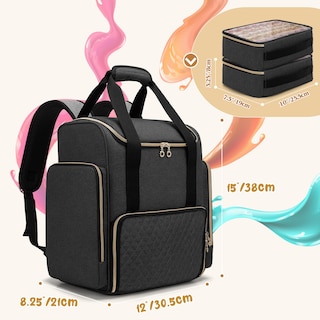 Foto 5 | Mochila Organizadora De Esmaltes De Uñas Luxja Con Capacidad Para 70 Botellas, Color Negro - Venta Internacional.