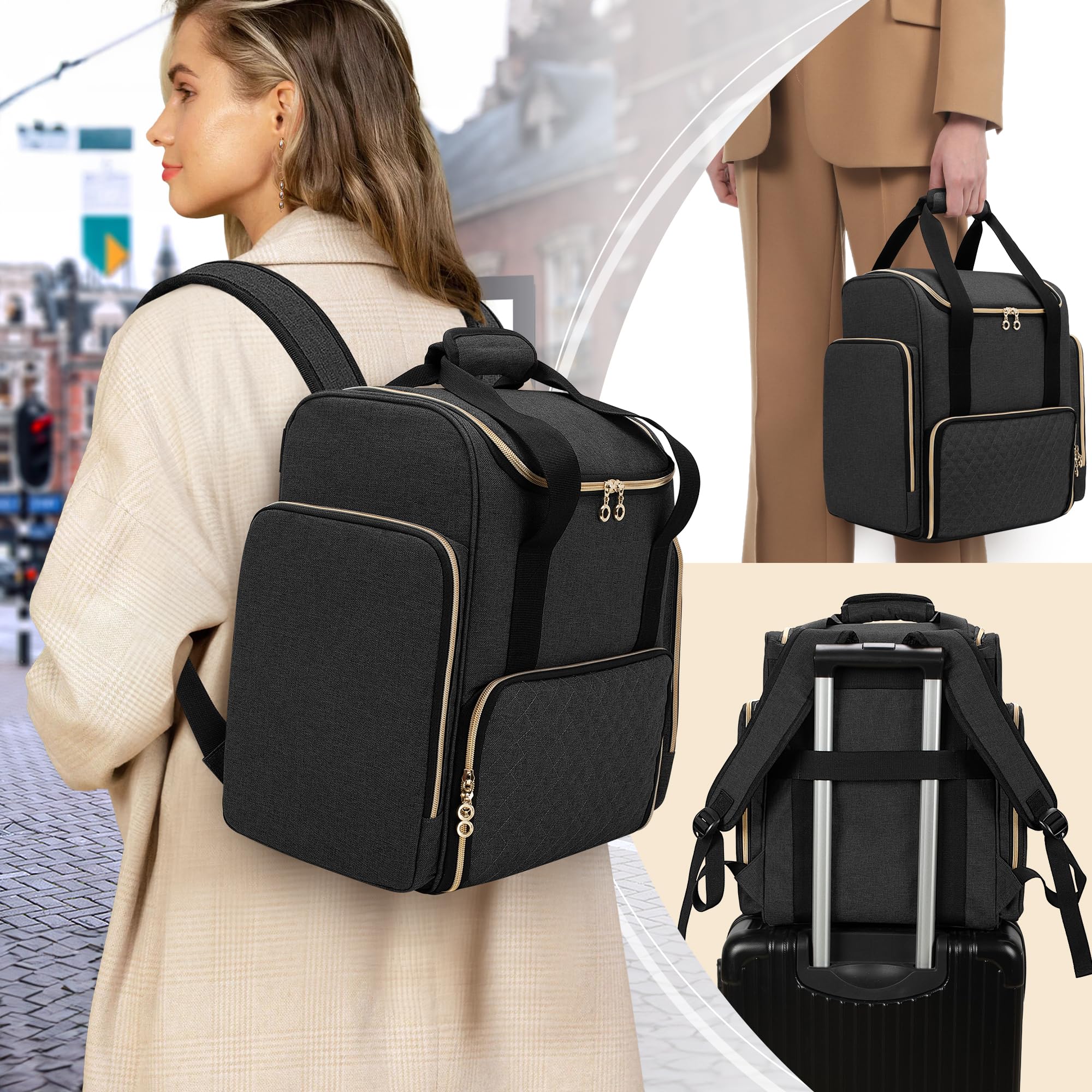 Foto 6 | Mochila Organizadora De Esmaltes De Uñas Luxja Con Capacidad Para 70 Botellas, Color Negro - Venta Internacional.