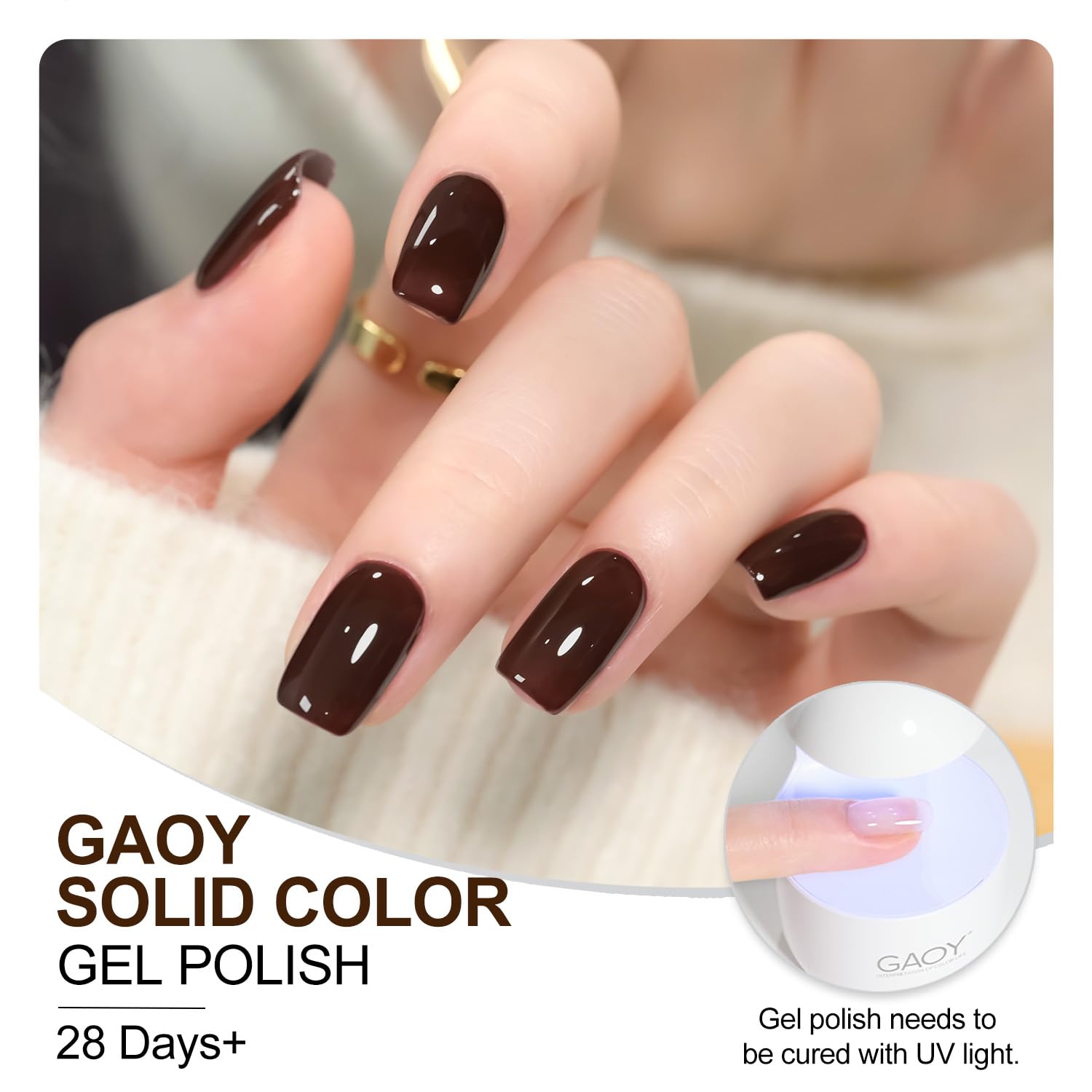 Foto 6 pulgar | Esmalte De Uñas En Gel Gaoy Molten Chocolate, 16 Ml, Remojo Con Rayos Uv/led - Venta Internacional.