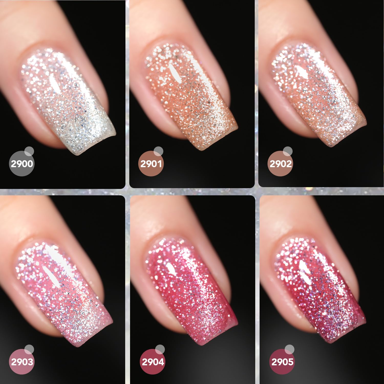 Foto 3 pulgar | Set De Esmaltes De Uñas Gaoy, Gel Cromado Con Purpurina Para Ojos De Gato, 6 Colores, 7,3 Ml - Venta Internacional.