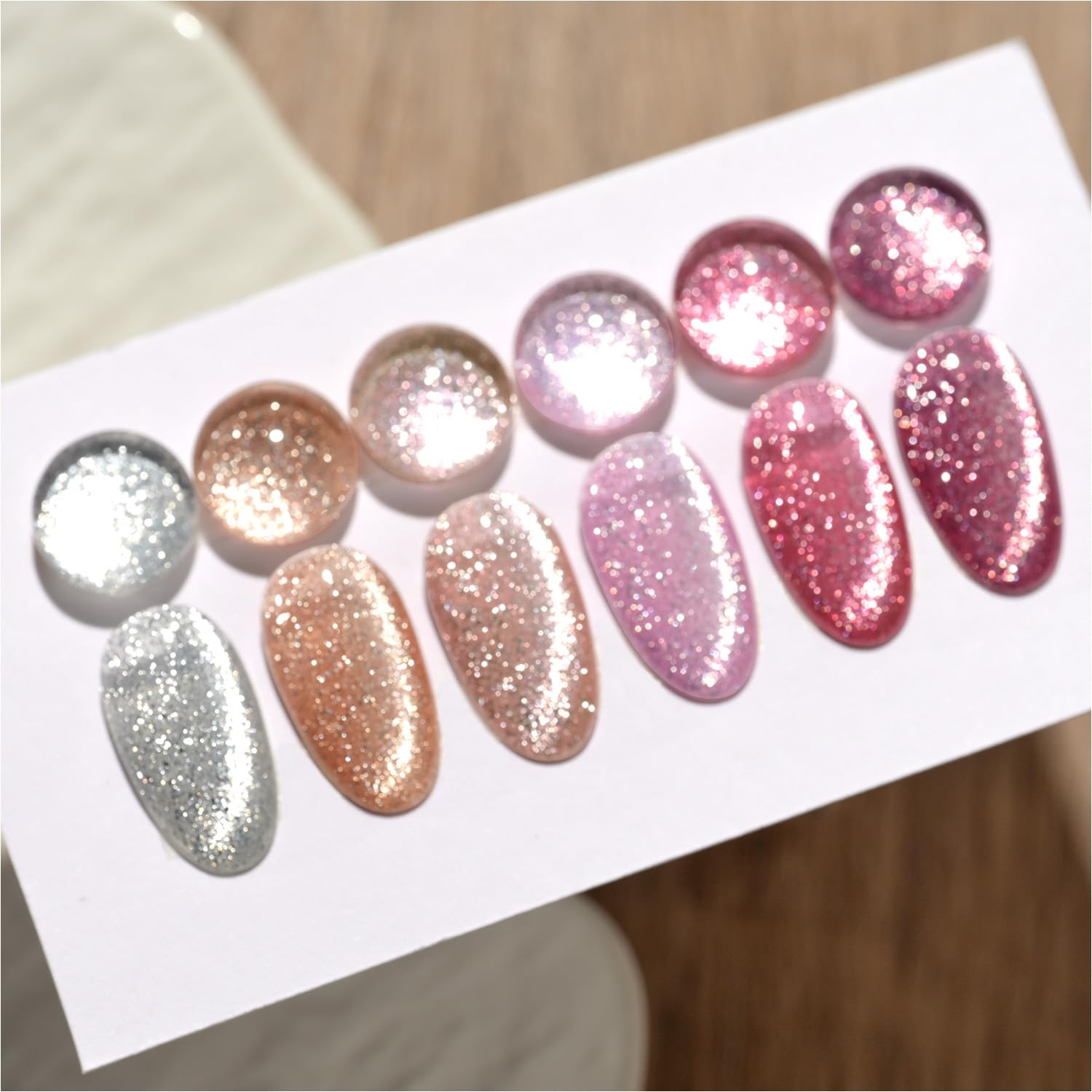 Foto 5 | Set De Esmaltes De Uñas Gaoy, Gel Cromado Con Purpurina Para Ojos De Gato, 6 Colores, 7,3 Ml - Venta Internacional.