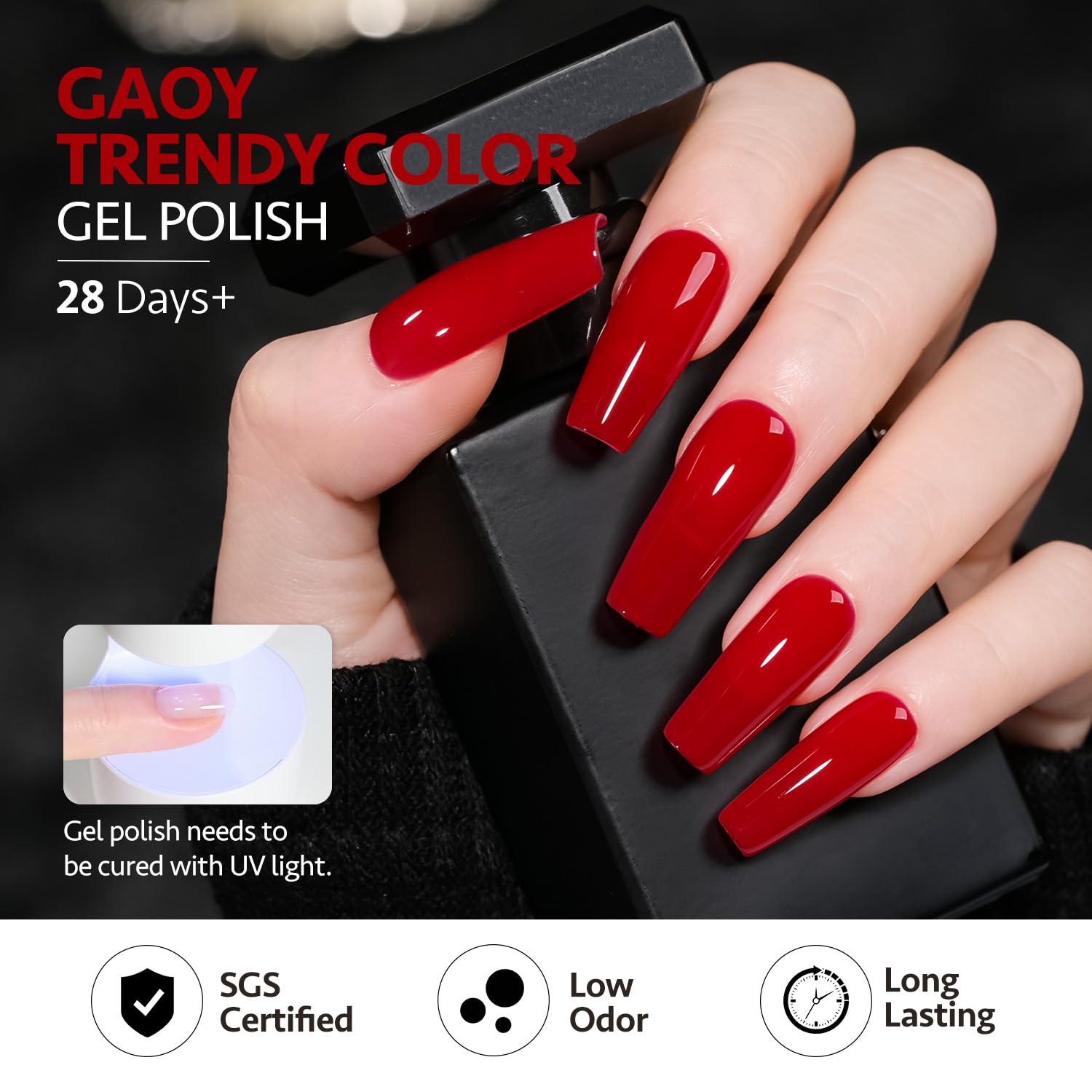 Foto 6 pulgar | Kit De Esmaltes De Uñas En Gel Gaoy, 42 Unidades, Rojo, Verde, Azul Y Naranja - Venta Internacional.