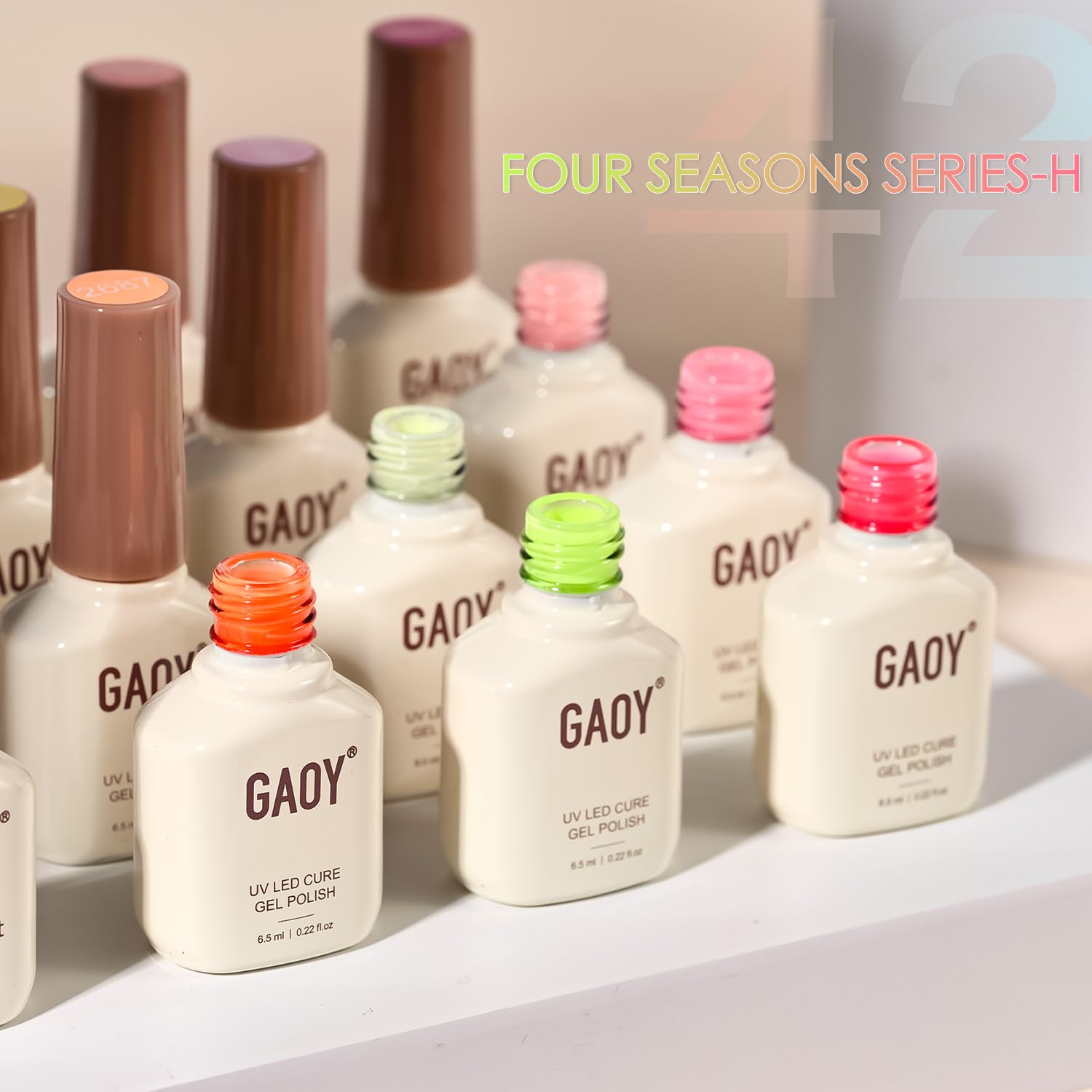 Foto 6 | Kit De Esmaltes De Uñas En Gel Gaoy, 42 Unidades, Rojo, Verde, Azul Y Naranja - Venta Internacional.