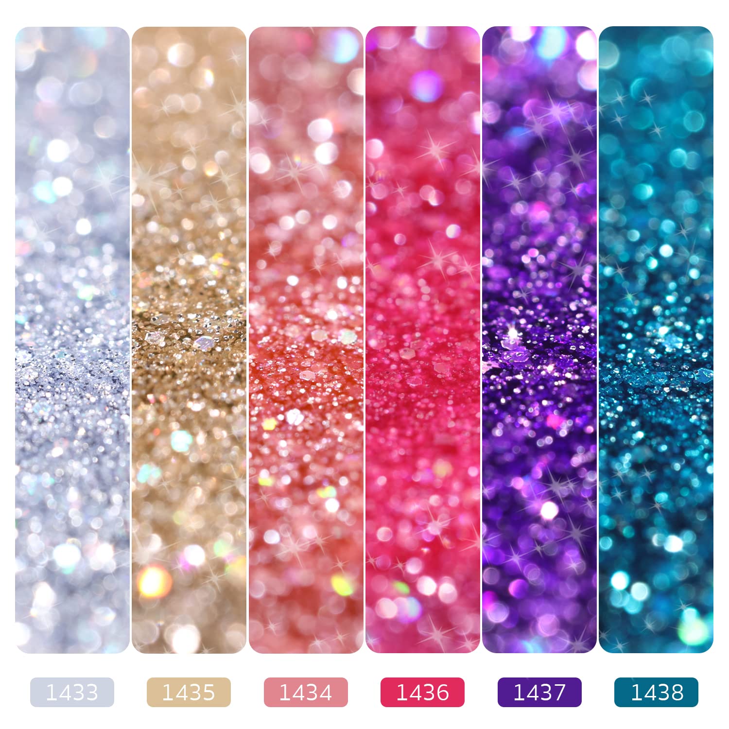 Foto 5 | Set De Esmaltes De Uñas Gaoy Disco Glitter Gel, 6 Colores Del Arcoíris, 7,3 Ml - Venta Internacional.