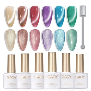 Foto 1 | Juego De Esmaltes De Uñas Gaoy Glitter Galaxy Cat Eye Gel Con Imán De 7,3 Ml - Venta Internacional.