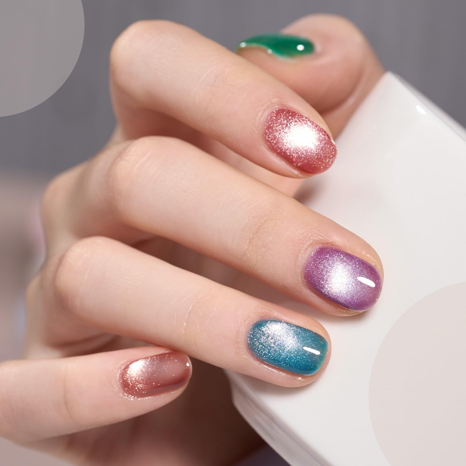 Foto 4 | Juego De Esmaltes De Uñas Gaoy Glitter Galaxy Cat Eye Gel Con Imán De 7,3 Ml - Venta Internacional.