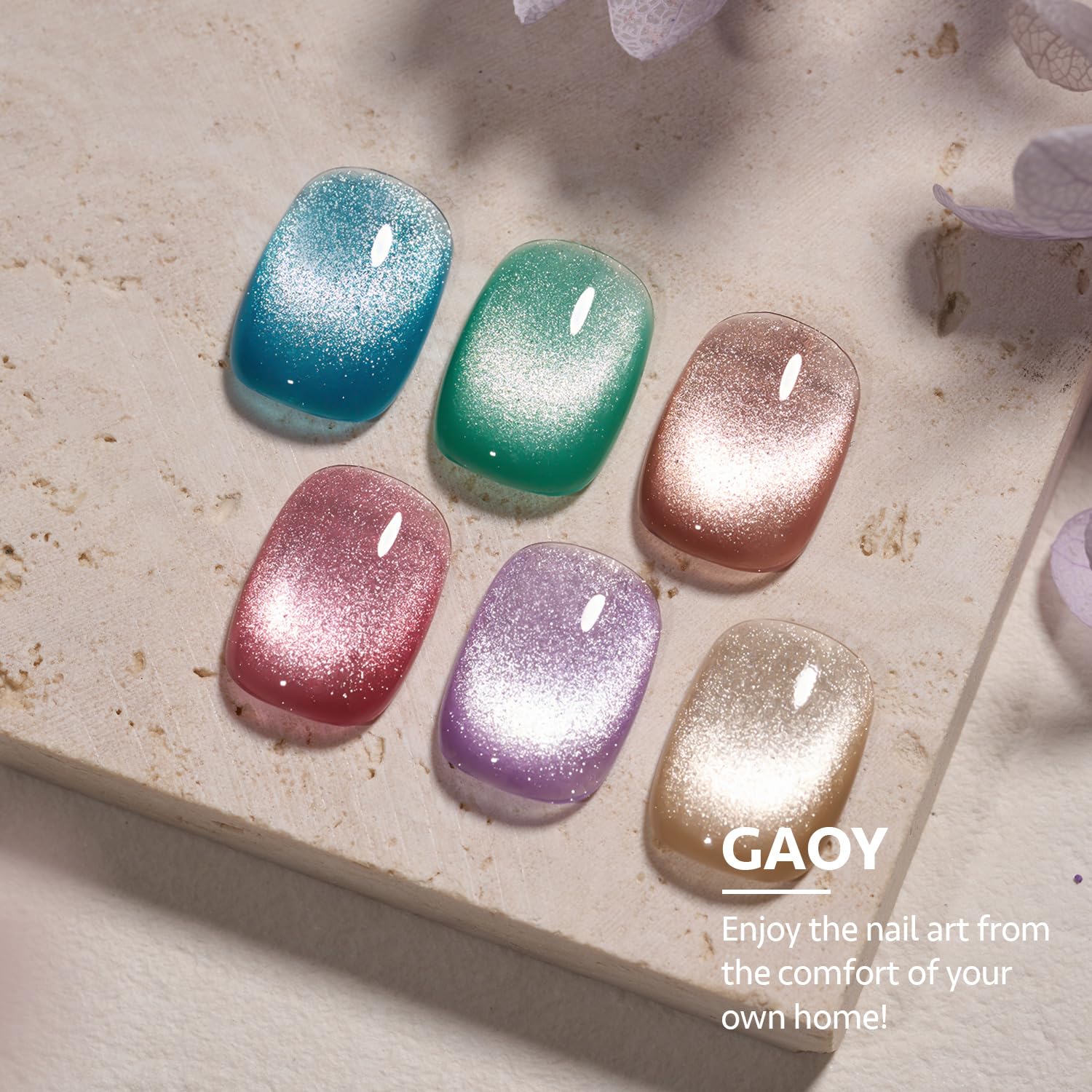 Foto 7 pulgar | Juego De Esmaltes De Uñas Gaoy Glitter Galaxy Cat Eye Gel Con Imán De 7,3 Ml - Venta Internacional.