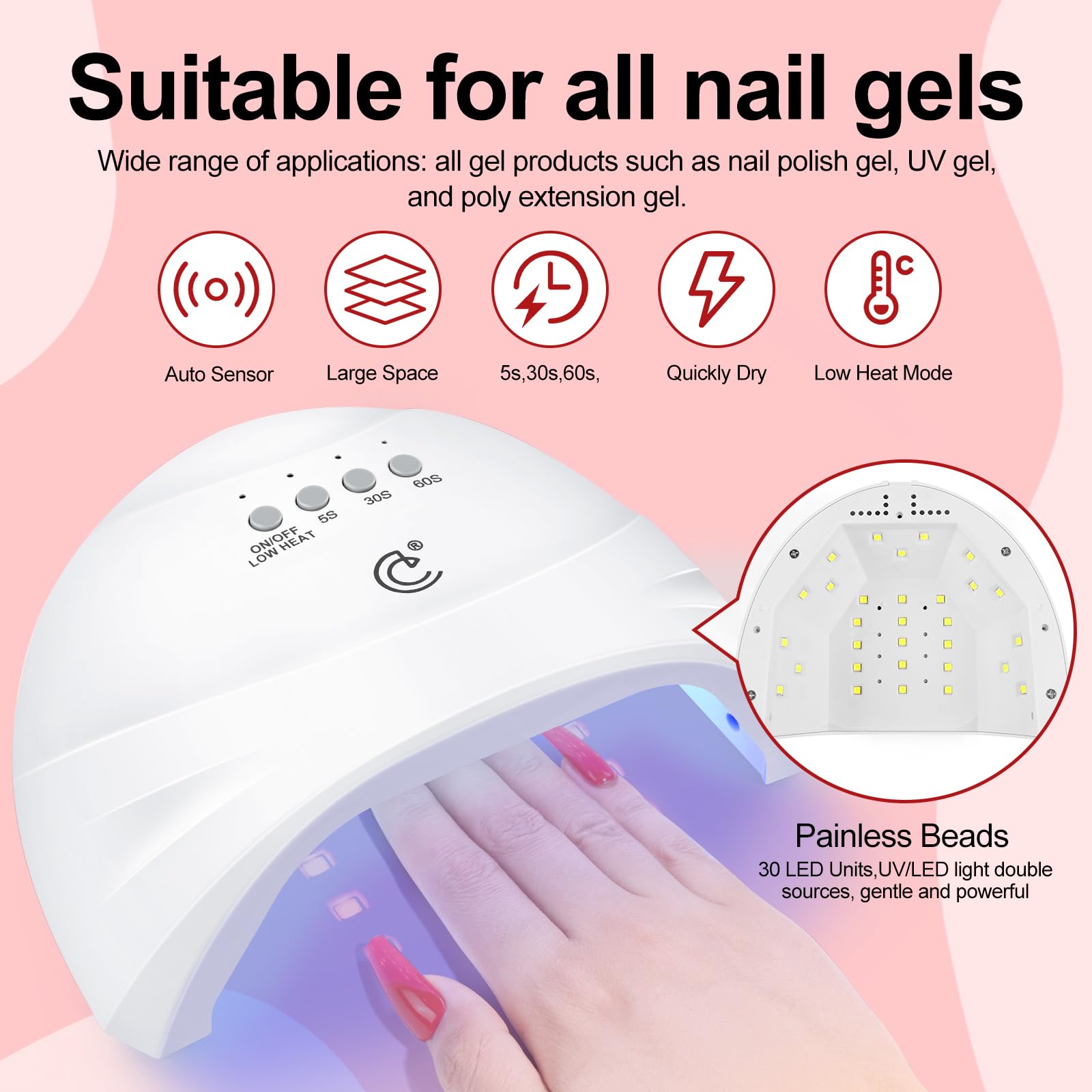 Foto 4 | Kit De Esmaltes De Uñas En Gel Coscelia, 40 Colores Con Luz Uv, Juego De 57 Piezas - Venta Internacional.