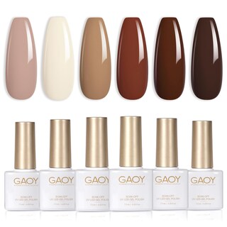 Foto 1 | Set De Esmaltes De Uñas En Gel Gaoy Nude Brown Fall, 6 Colores, 7,3 Ml - Venta Internacional.