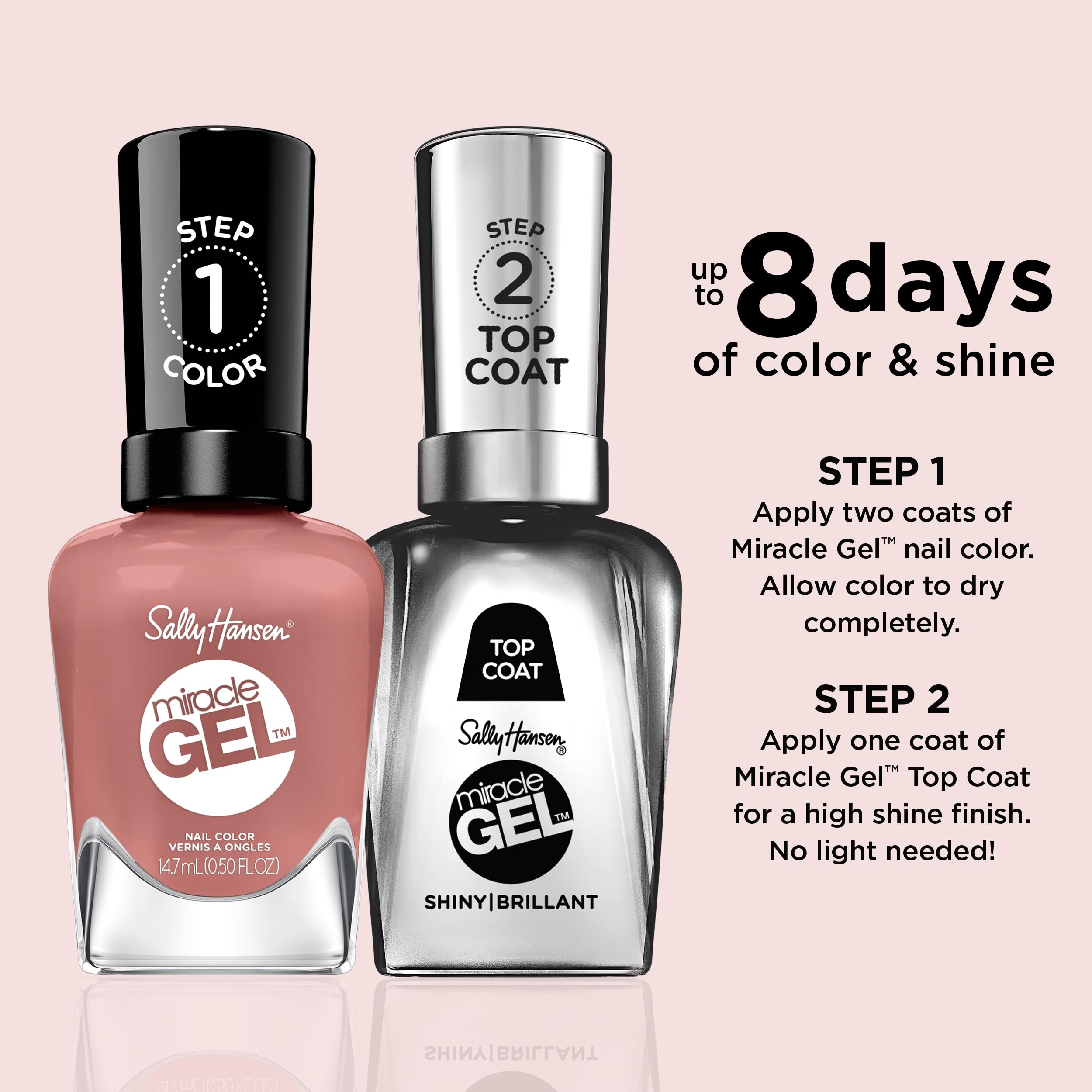 Foto 3 pulgar | Esmalte De Uñas Sally Hansen Miracle Gel Wild & Free Pink - Venta Internacional.