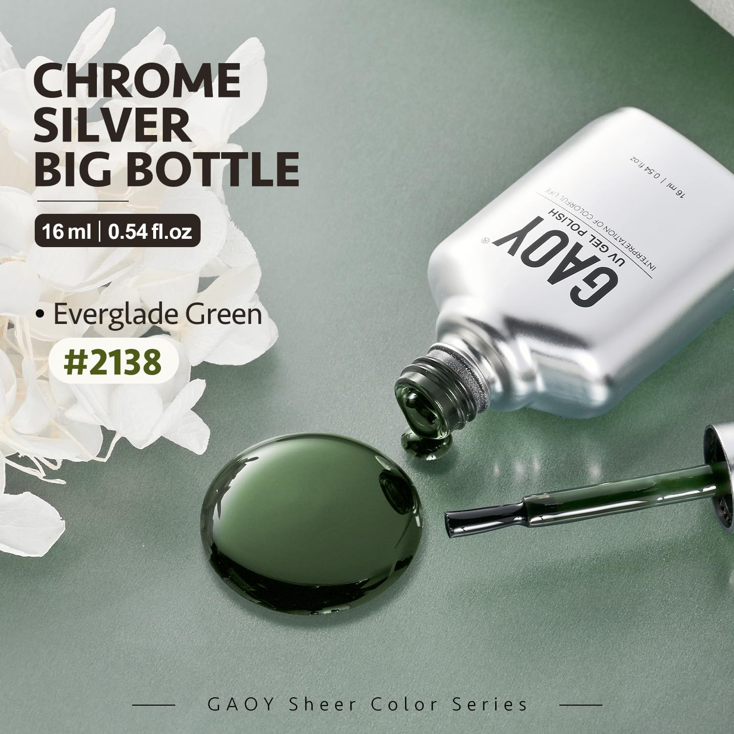 Foto 6 | Esmalte De Uñas Gaoy Jelly Gel 16 Ml, Color Verde Translúcido - Venta Internacional.