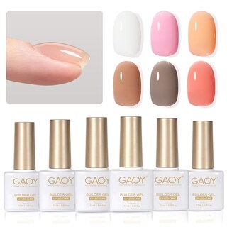 Foto 1 | Set De Gel Constructor Gaoy Para Uñas, 6 Colores, 7,3 Ml, Vivid Nude - Venta Internacional.