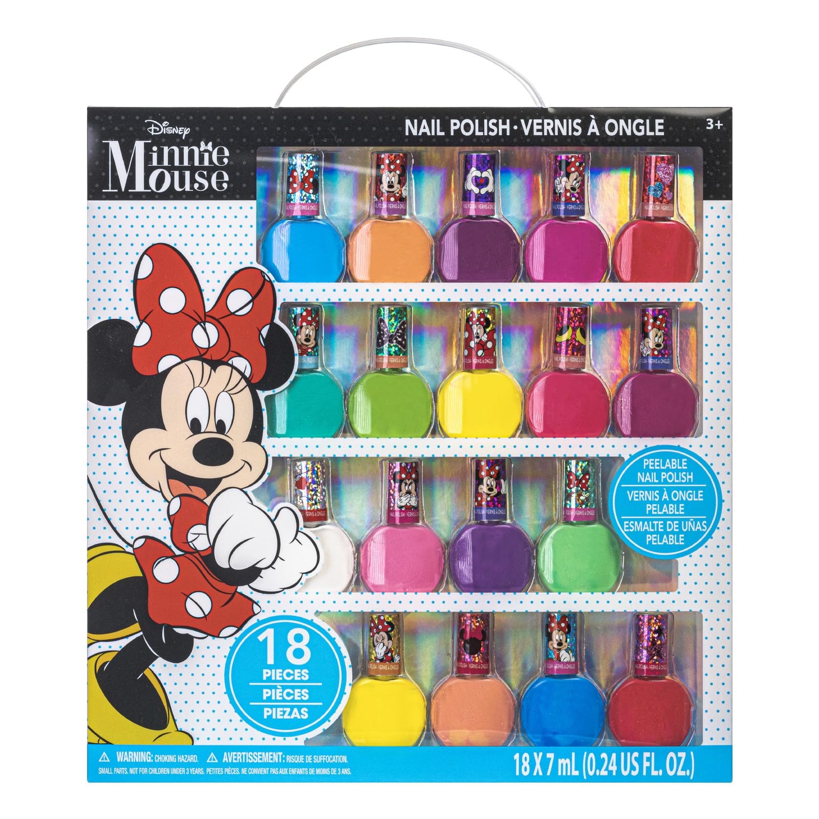 Set De Esmaltes De Uñas Townley Girl Disney Minnie Mouse, 18 Piezas - Venta Internacional.