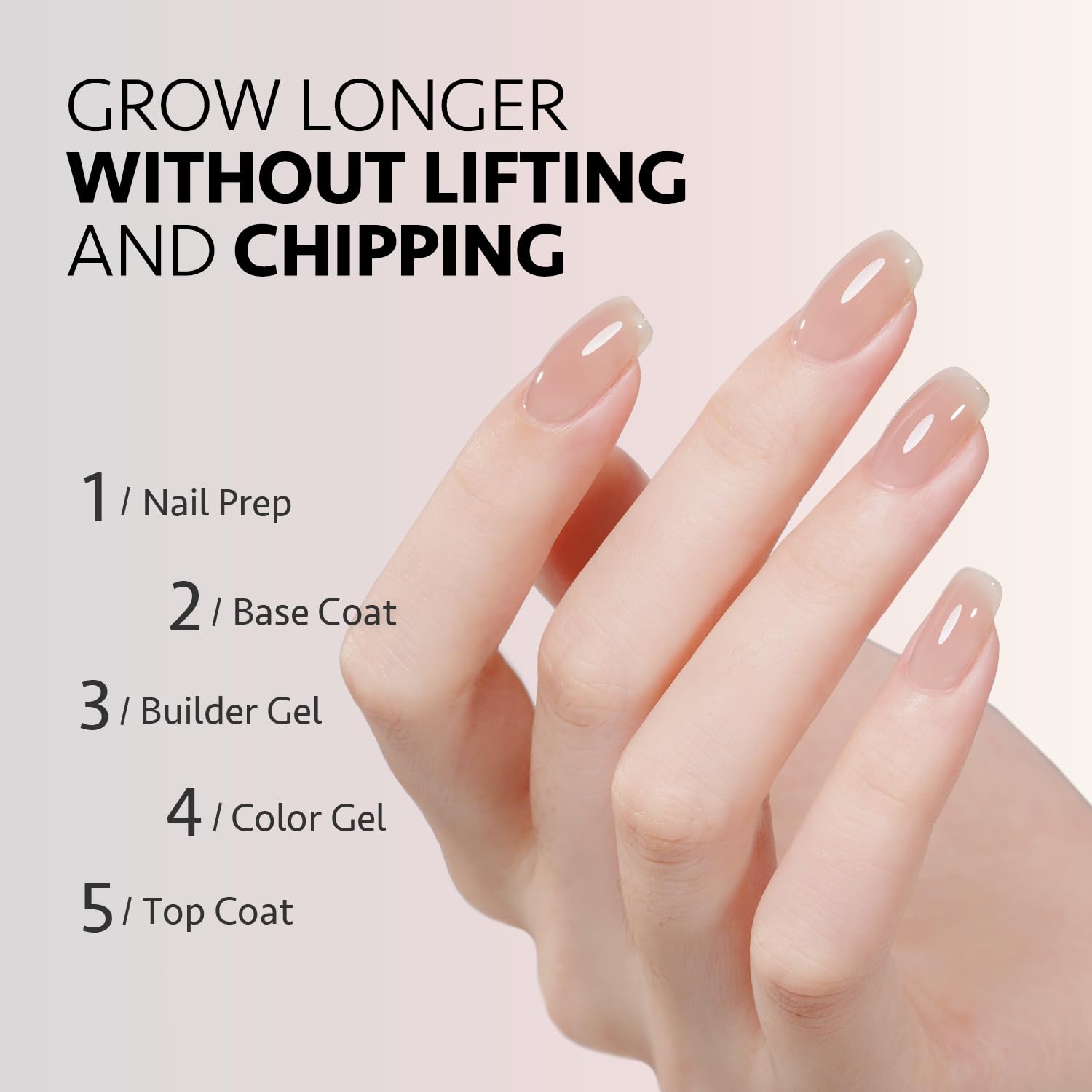 Foto 5 pulgar | Set De Gel Constructor Gaoy 6 Colores Para Uñas De 7,3 Ml Soak Off - Venta Internacional.